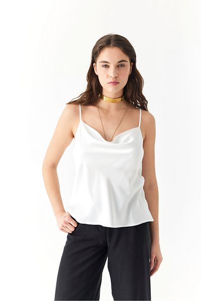 Mudo Hanging Open Collar Bluz