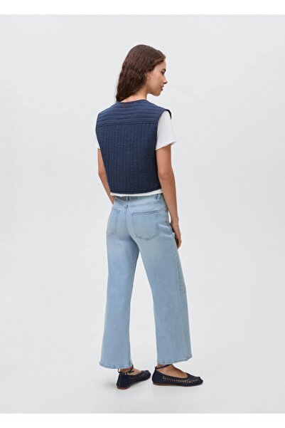 Mango Teen Бавовняна жилетка з вишивкою