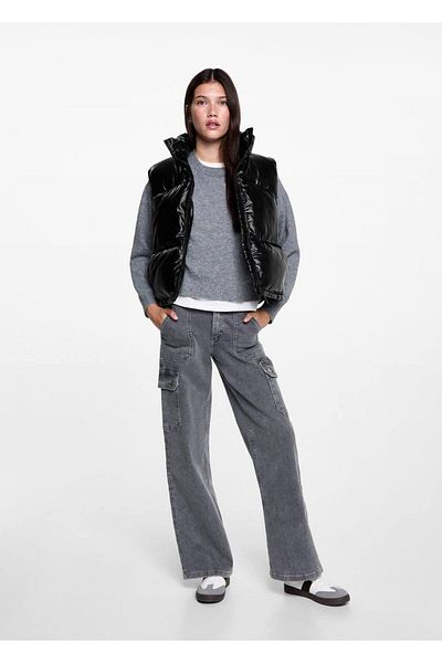 Mango Teen Quilted Vest with Pockets