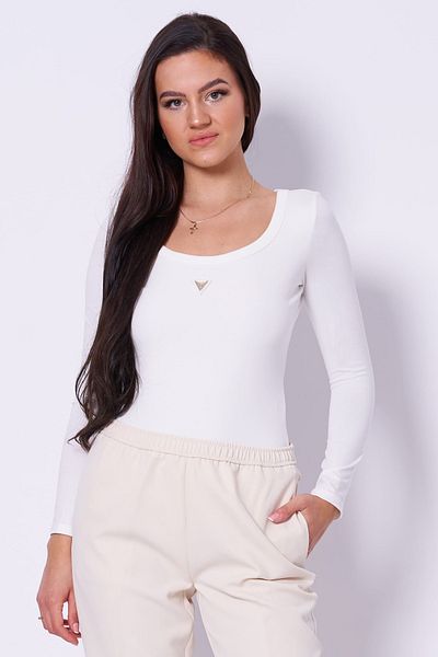 Guess Jeans Cămașă body albă de damă 1314 Blugi Guess
