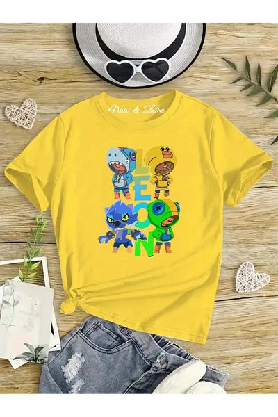 New Shine 1 tricou este un cadou pentru achiziții de 6 și mai sus în coș - Tricou oversize cu imprimeu Leon