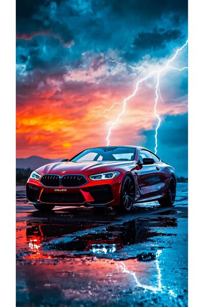 Sticksy BMW Sport Araba Poster Çerçevesiz Duvar Posteri