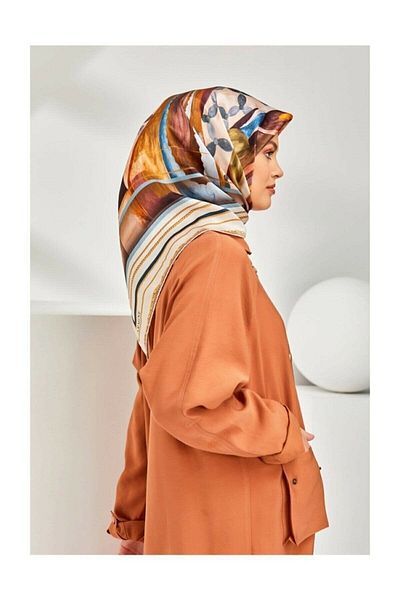 Armine DJ SAF 8319D ΜΕΤΑΞΩΤΟ Φουλάρι (S) (ΝΟΣΤΑΛΓΙΑ ΣΟΥΡΑ) 8260-09 8319D04-35
