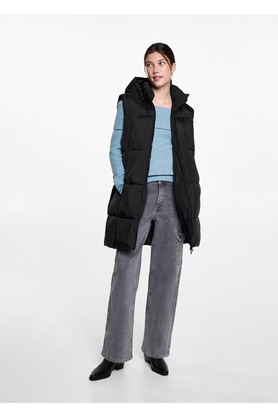 Mango Teen Hooded quilted vest