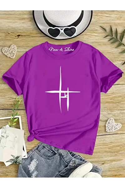 New Shine 1 تي شيرت هدية عند شراء 6 أو أكثر في السلة - تي شيرت كبير الحجم مطب...