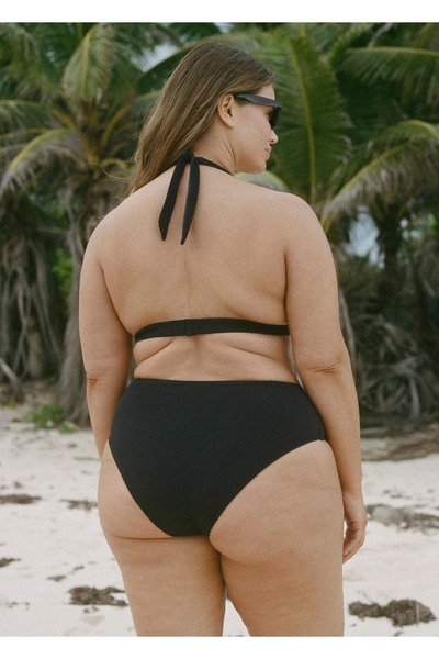 MANGO Woman Partea de jos a bikini cu talie înaltă