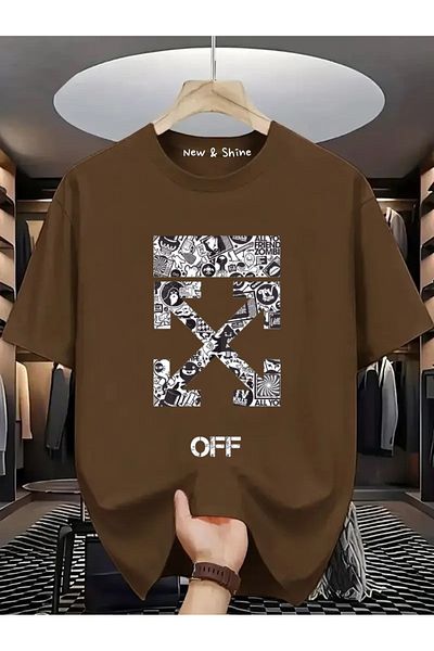 New Shine X OFF εμπριμέ μπλουζάκι Oversize