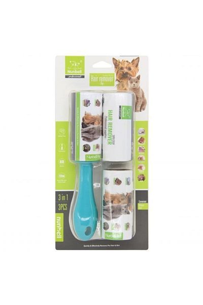 Nunbell Cat Dog Hair and Hair Collector Cleaning Roller 60+60+60 Sheets with Refills