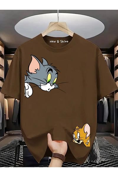 New Shine Голяма тениска с щампа Tom and Jerry in the Corner