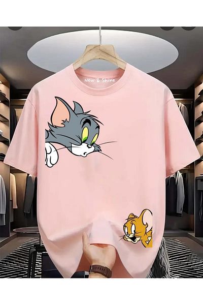 New Shine Μπλουζάκι με στάμπα Tom and Jerry in the Corner