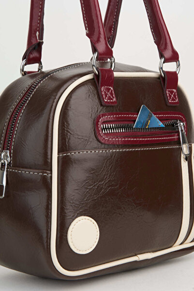 Vivaq Women's Bitter Brown Retro Sports Adjustable Strap Zipper Closure Hand Arm and Shoulder Bag