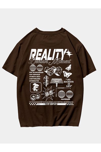 Vordevia Памучна тениска с щампа Oversize