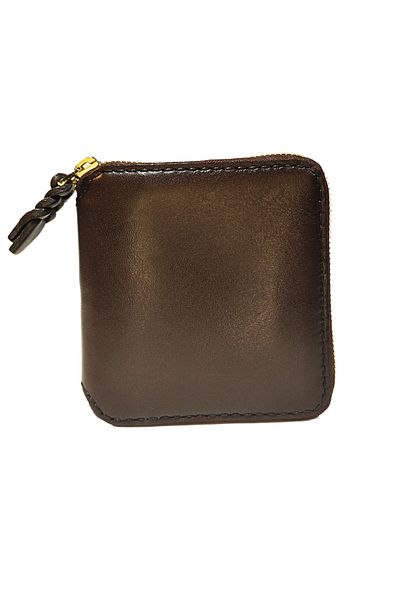 GÖN Unisex Zippered 100% Natural Leather and Handmade Small Wallet (Nis 40054)