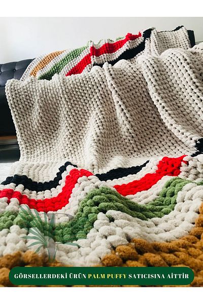 Alize Palm Puffy Double Personal Blanket