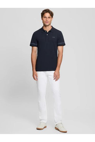 Guess Jeans Pánské tmavě modré polo triko Nolan Guess jeans