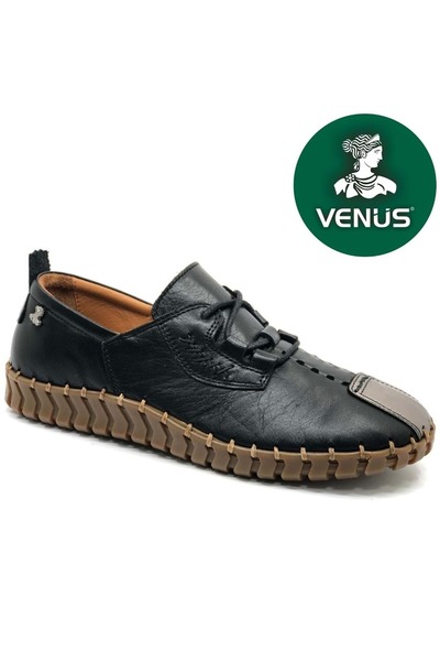 Venüs Şebik Pantofi Casual Femei Ortopedici din Piele Naturală NEGRE