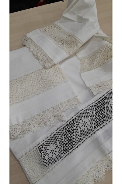 Papatyam El İşi 2 Adet Etek (220x100) 1 Adet Yastık (110x45) İki Tarafı Dante...