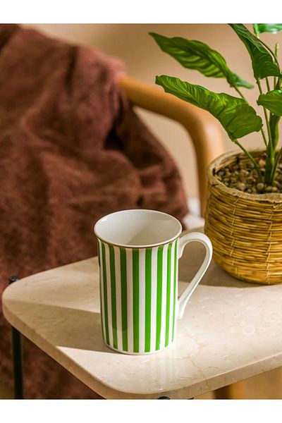 LC Waikiki Lcw Green Line Printed Porcelain Mug 280 ml