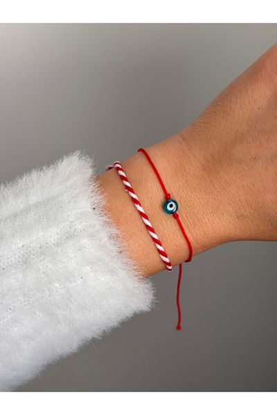 HERCY Marteniçka Lucky Bracelet |   Red Rope Bracelet |   Evil Eye and Martenitska Bracelet