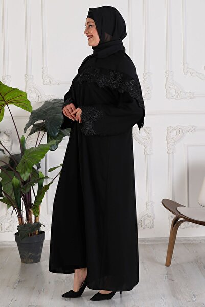 GigiTex 77 εκ. Κομψό και υψηλής ποιότητας μετάξι του Ντουμπάι - Γενειοφόρος δαντέλα, Yarasakol Ferace από τον ώμο