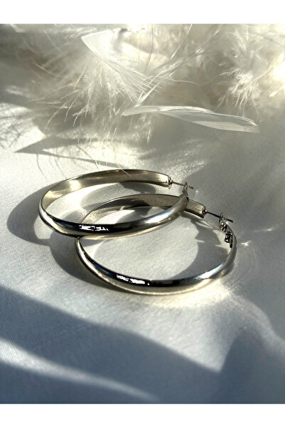 Tasarım Gümüş Renkli Kadın Halka Küpe