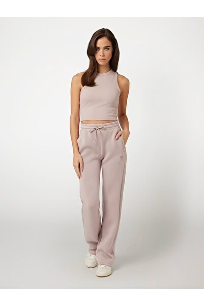 Guess Jeans Dámské růžové crop tílko z žebrovaného úpletu Guess džíny