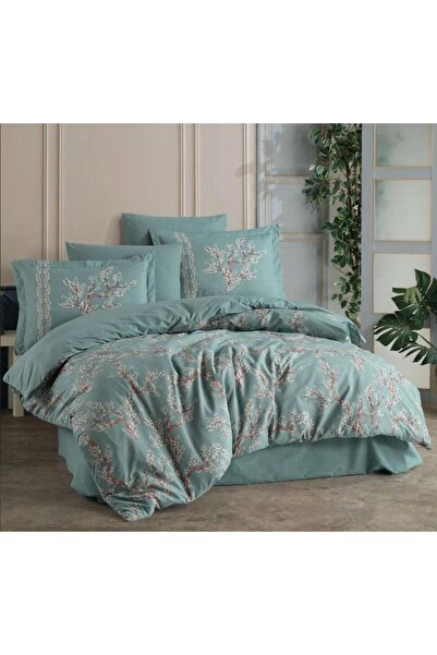 Hobby Çift Kişilik Ranforce Nevresim Takımı Camila Yeşil