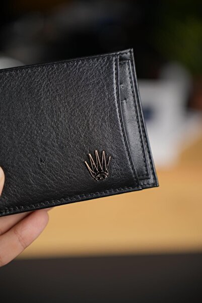 WATCHOFROYAL Swan Black Hakiki Deri Cüzdan