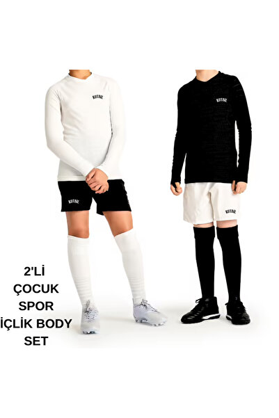 RUTBİL SPORTS Çocuk Spor İçlik Body-Çocuk Termal İçlik Body-Çocuk Futbol İçliği-Çocuk Koşu İçliği-Body 2'Lİ SET