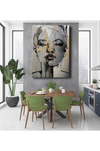 Genel Markalar Dekor Ofisi Soyut Karakalem Kadın Modern Dekoratif HD Dijital ...