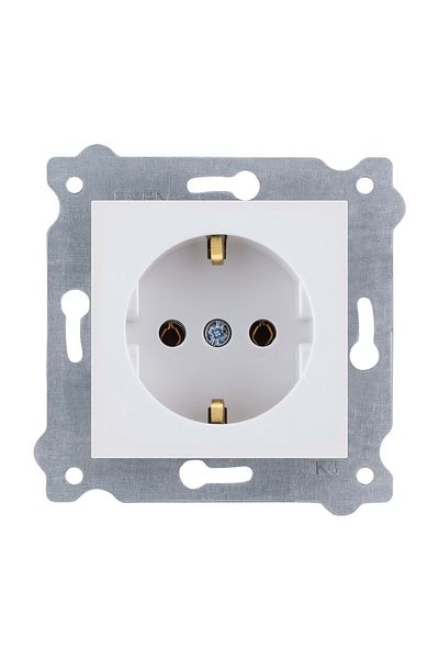 REWEL Exen Karell White Grounded Socket (Excluding Frame) 290- 000103 -237 321066