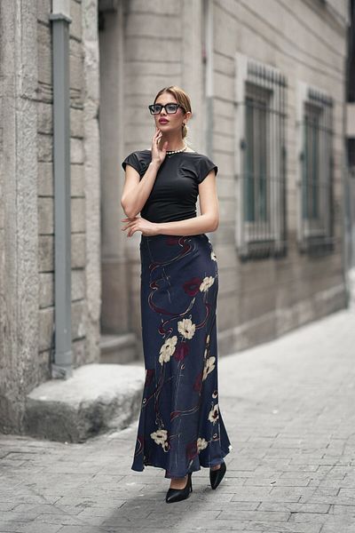 winmoda ΣΑΤΕΝ ΦΟΥΣΤΑ ΜΑΞΙ ΜΕΓΕΘΟΣ 100 CM ΜΗΚΟΣ