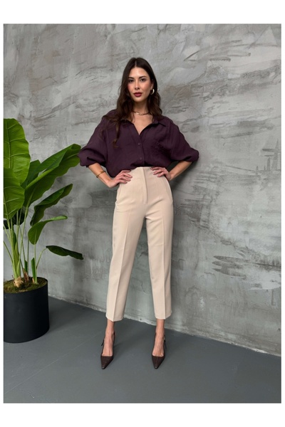 Elif Özbey Butik Taş Pensli Havuç Pantolon