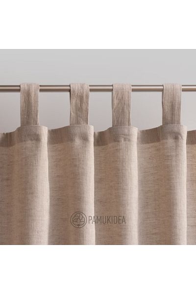 pamukidea Vintage Biritli Λινά Κουρτίνα - 100% Βαμβάκι, Ρουστίκ Buldan
