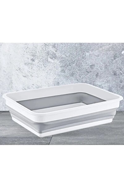 ALPAR Folding Basin Basin Bucket 2 Pieces, Rectangular Office A-5 Storage 4 Liters Accordion