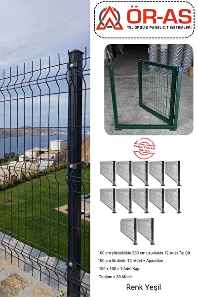 ÖR-AS TEL ÖRGÜ & PANEL ÇİT SİSTEMLERİ Panel Çit Takım ( 100 Cm Yükseklik  30 ...
