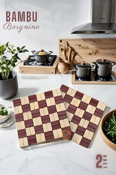 Transformacion Borgnino Design 720058 - Бамбукова триетажна поставка, 2 броя