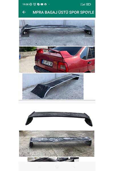 KARLIK DÜNYASI Tempra ön arka yan spoyler set boyasiz