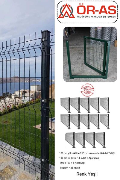 ÖR-AS TEL ÖRGÜ & PANEL ÇİT SİSTEMLERİ Panel Çit Takım ( 100 Cm Yükseklik  35 ...