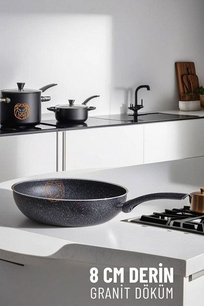 Transformacion Granite Cast 8 cm Deep Wok Pan 27 cm 719854