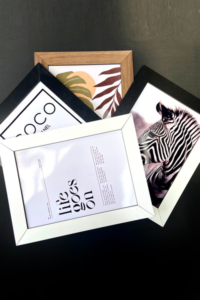 bymat 9 Pieces 21X30 Frame - White Frame - A4 Frame - Diploma Frame - Mdf Multi Photo Frame