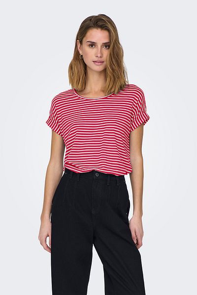 ONLY Stretch Striped Regular Fit Crew Neck T-Shirt Onlmoster 15206243