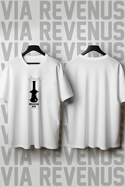 Vordevia Tricou unisex cu imprimeu Breaking Bad, cu decolteu lat, cu croiala ...