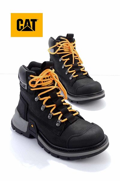 Caterpillar Men's Boots - Genuine Leather Black Botie Cat 1111111303