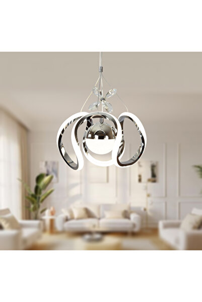 TT AYDINLATMA TT306-25-TPL-KR TT Aydınlatma Kavis 25 lik Krom Kaplama Tek Toplu 3 Renk Modüllü Ledli Avize