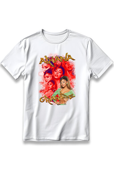 EZG Business تي شيرت أريانا غراندي كبير الحجم للجنسين مصنوع من القطن بنسبة 10...