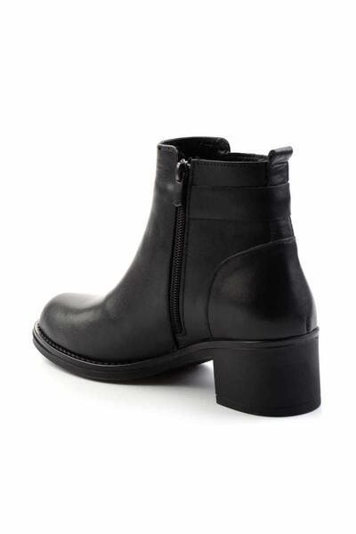 Bambi Siyah Leather Kadın Bot & Bootie K02028500503
