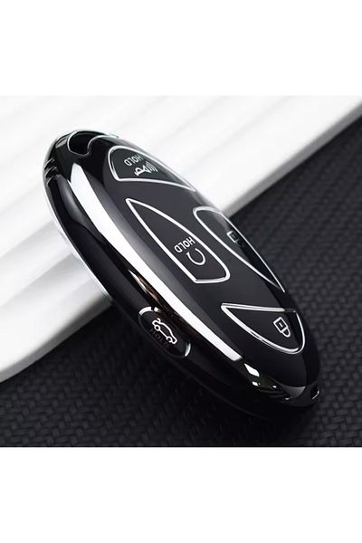 emii auto spare parts Hyundai New Tucson Ioniq Kona Elantra Key Case Cover Black/Silver 5 Keys Model