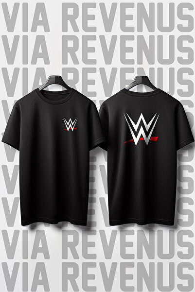 Vordevia تي شيرت WWE / American Wrestling مطبوع من الأمام والخلف برقبة دائرية...