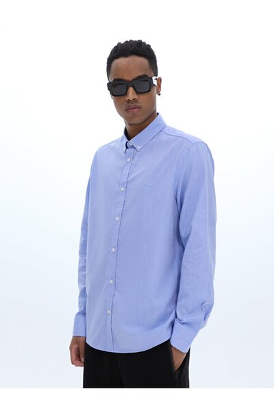 Ltb Dokulu Mavi Gömlek